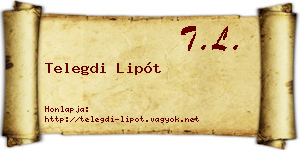 Telegdi Lipót névjegykártya